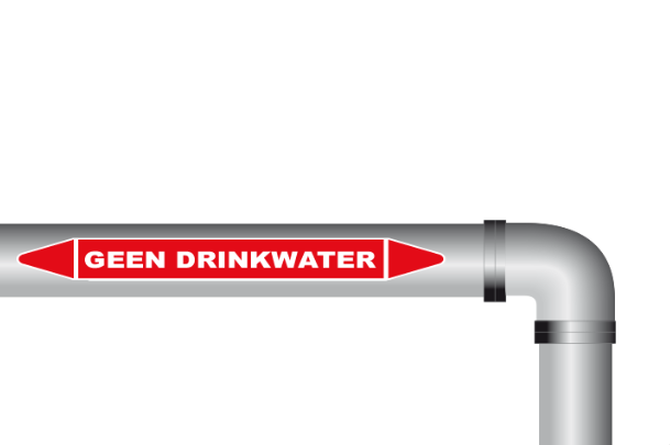 BU120150100 Sticker 'Geen drinkwater' logo 1,2x